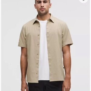 Lululemon Athletica Tan Polo Shirt Short Sleeves